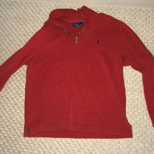 Red Polo pullover